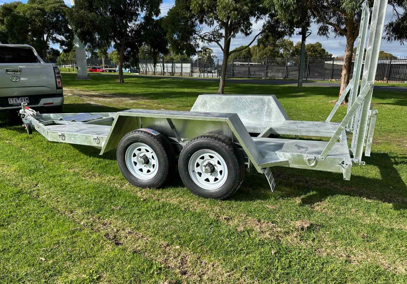 Galvanized steel rims for low profile heavy industrial trailers