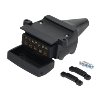 Its voltage is 12v.Whether you're hauling a boat, RV, or cargo trailer, the 12-pin trailer socket is an essential component for safe and reliable towing.