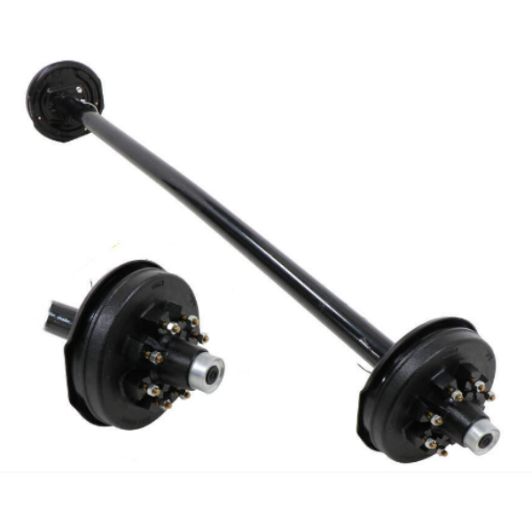 39mm round mechanical braked trailer axles with drum hub