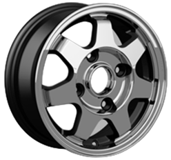 Aluminum Trailer Wheels12 Inch Rim black Machined 4 Lug