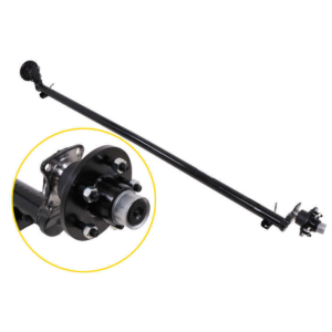 45mm round non-braked trailer drop axles