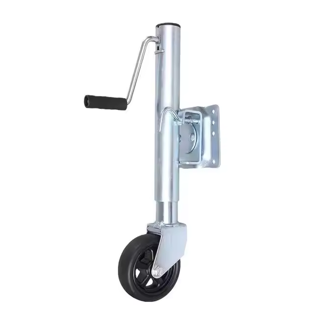 1500lbs capacity, 8" nylon wheel, 10" travel, side winding.